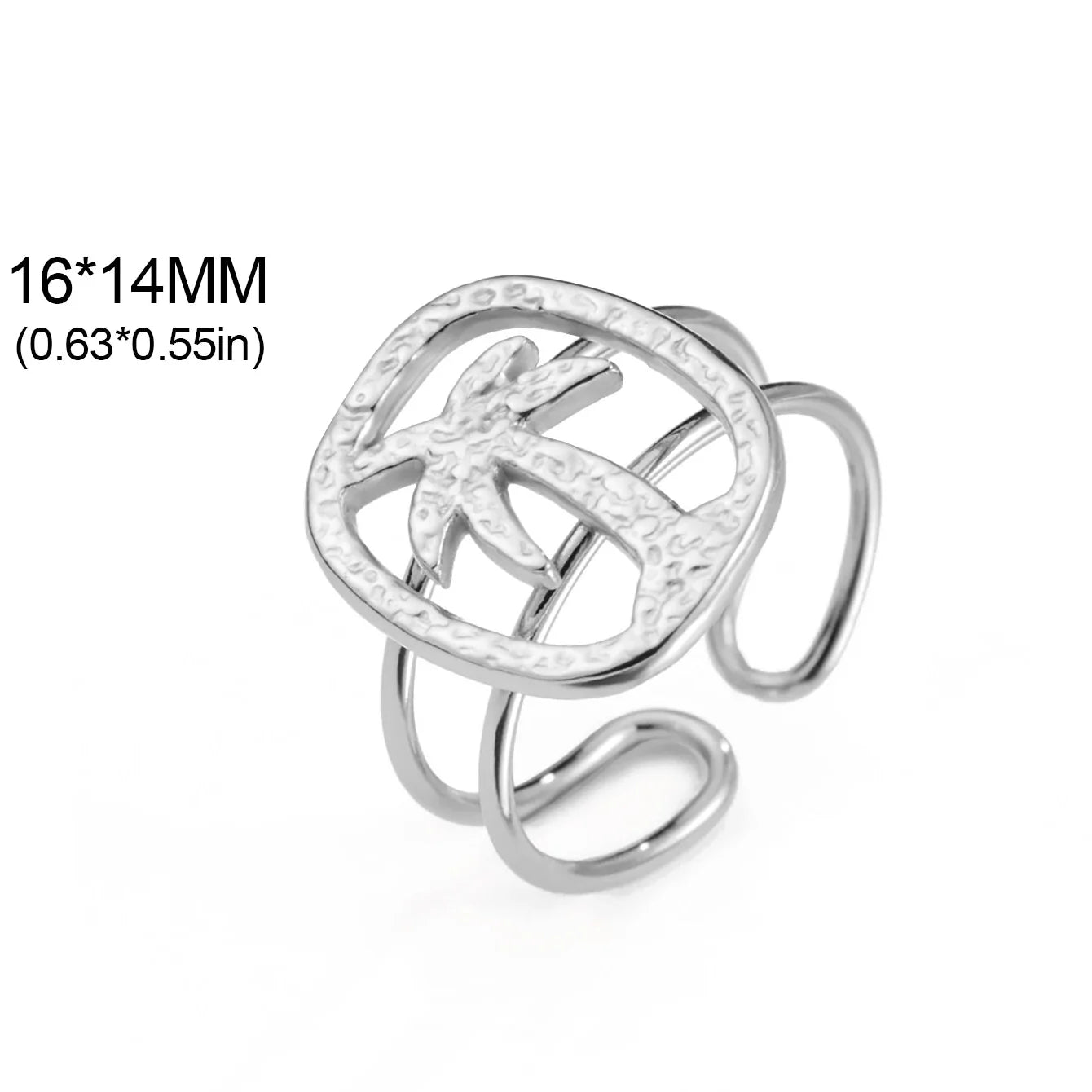 Palm motif ring