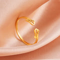 Women's angel wings ring in gold