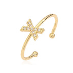 Adjustable personalized ring with initial x