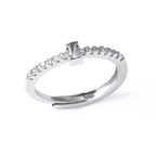 Adjustable women's ring with initial - letter