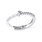 Adjustable women's ring with initial - letter