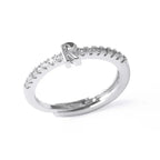 Adjustable women's ring with initial - letter