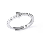 Adjustable women's ring with initial - letter