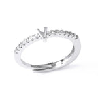 Adjustable women's ring with initial - letter