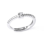 Adjustable women's ring with initial - letter