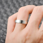 Anti-Stress Spinner Ring for Women silver