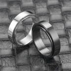 Anti-Stress Spinner Ring for Women silver