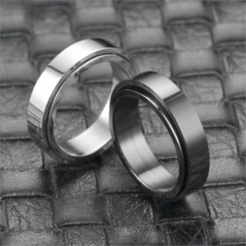 Anti-Stress Spinner Ring for Women silver