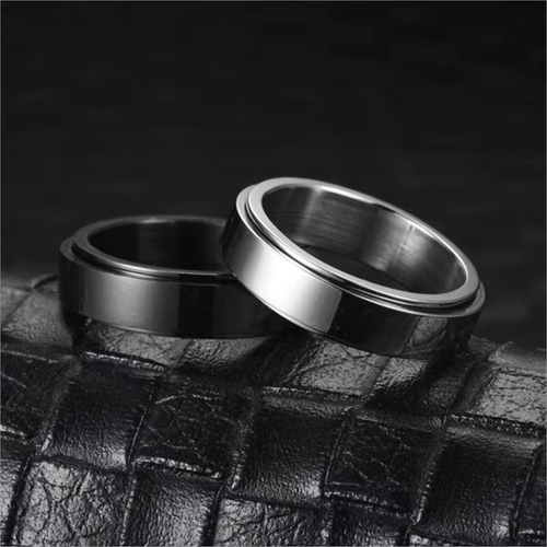 Anti-Stress Spinner Ring for Women black