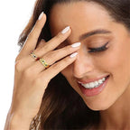 Spinning Anti-Stress Ring with Stars and Moons gold 