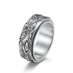 Anti-Stress Spinning Ring Eye Silver