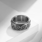 Anti-Stress Spinning Ring Eye Silver