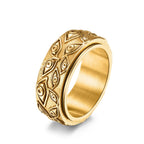 Anti-Stress Spinning Ring Eye Gold