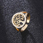 Tree of Life Band Ring for Women Gold