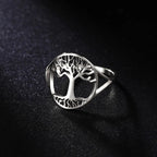Tree of Life Band Ring for Women silver