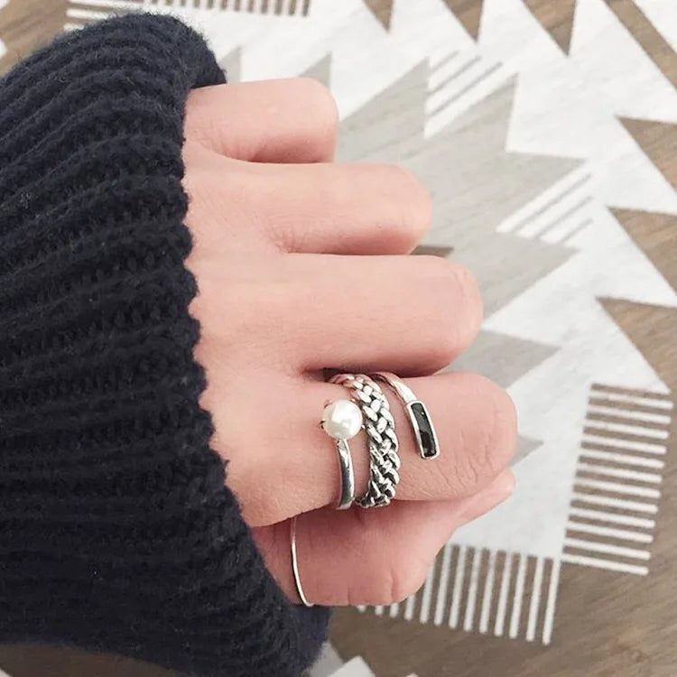 Silver Ring with Pearl