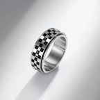 Black Squares Spinning Anti-Stress Band Ring