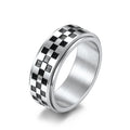 Black Squares Spinning Anti-Stress Band Ring