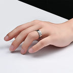 Ring with Rotating Cats Anti-Stress Silver