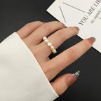 Ring with White Pearls