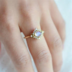 Annulus Ring with Moonstone Rhinestones