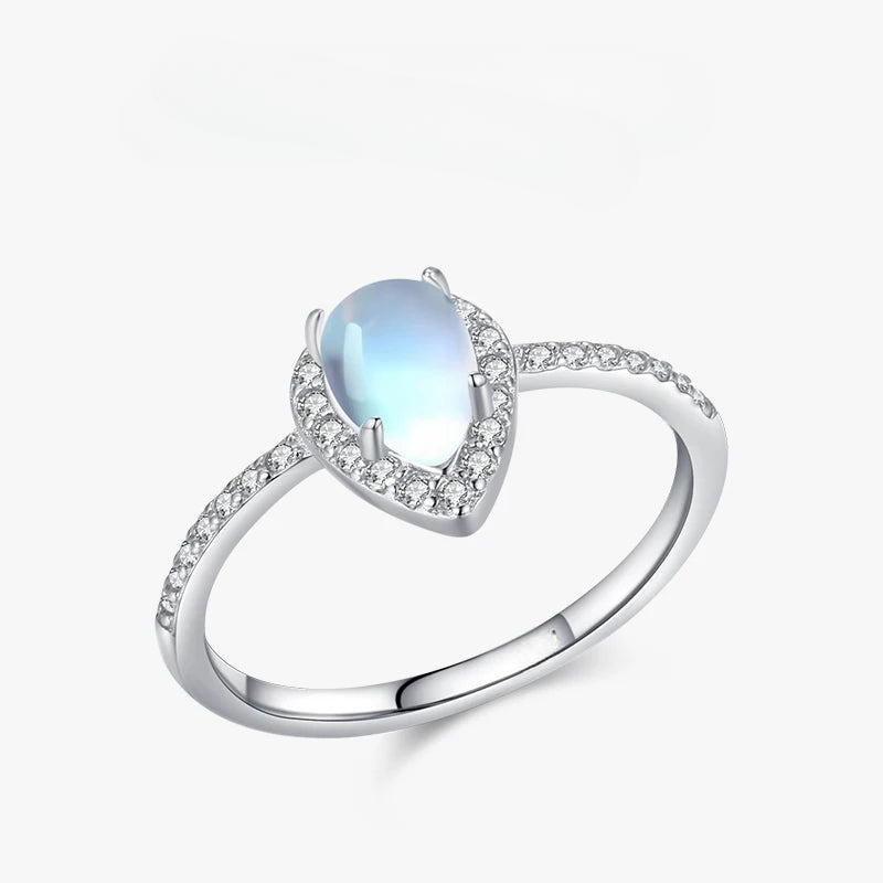 Moonstone Zircon Ring