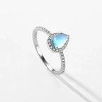 Moonstone Zircon Ring