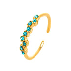 Ring Band with Zircon Birthstone