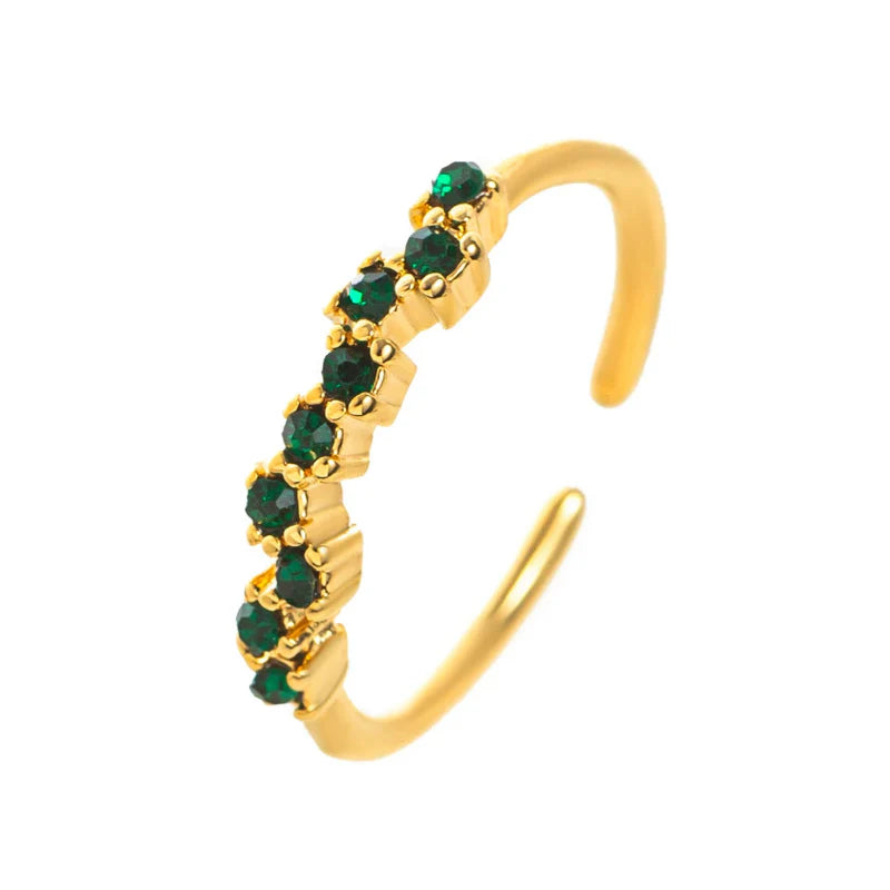 Ring Band with Zircon Birthstone