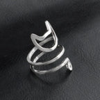 Silver Cat Band Ring
