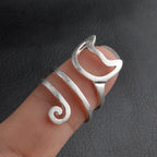 Silver Cat Band Ring