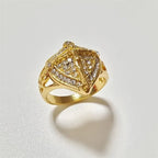 Christian Jesus Ring Band with Rhinestones