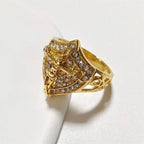 Christian Jesus Ring Band with Rhinestones