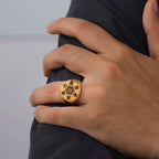 Metatron’s Cube Ring gold a