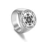 Metatron’s Cube Ring silver b