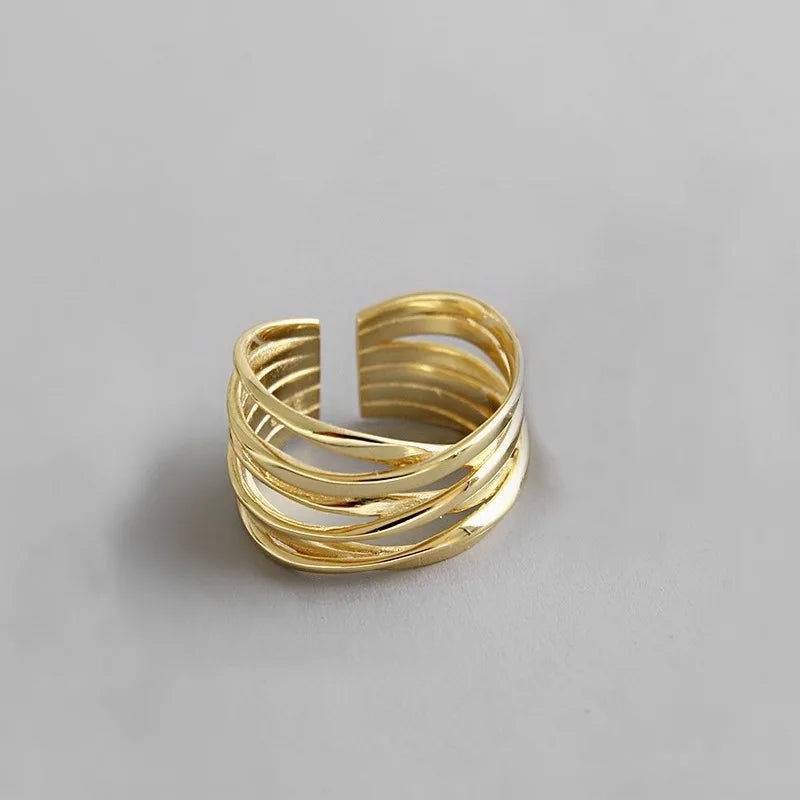 Ethnic Style Women's Band Ring gold