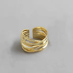 Ethnic Style Women's Band Ring gold