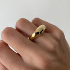 Elegant Large Water Drop Ring Gold