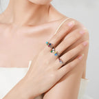 Colored Zircon Band Ring Birthstone