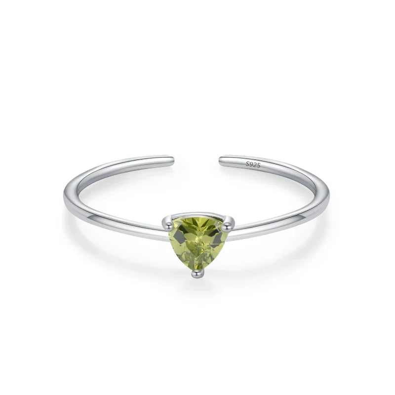 Colored Zircon Band Ring Birthstone