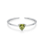 Colored Zircon Band Ring Birthstone