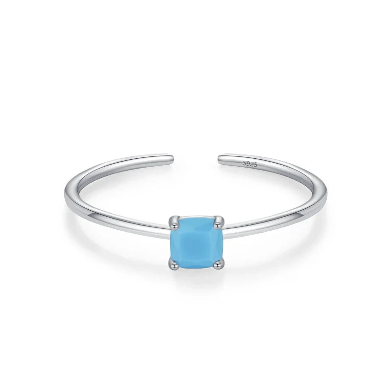 Colored Zircon Band Ring Birthstone