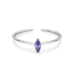 Colored Zircon Band Ring Birthstone