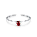 Colored Zircon Band Ring Birthstone