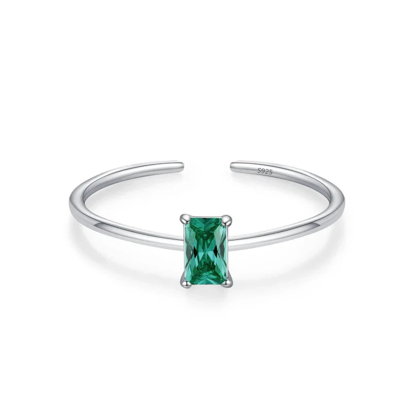 Colored Zircon Band Ring Birthstone