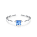 Colored Zircon Band Ring Birthstone