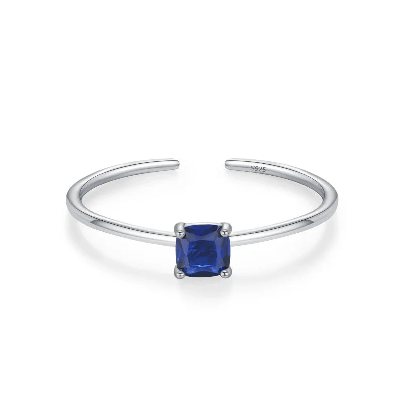 Colored Zircon Band Ring Birthstone