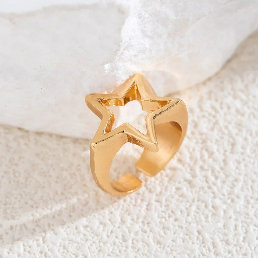 Gold Star Ring for Women