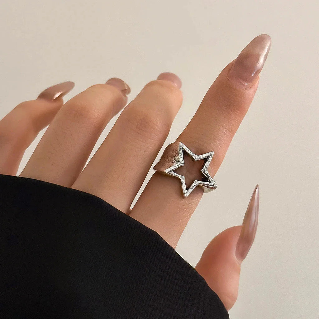 Silver Star Ring for Women