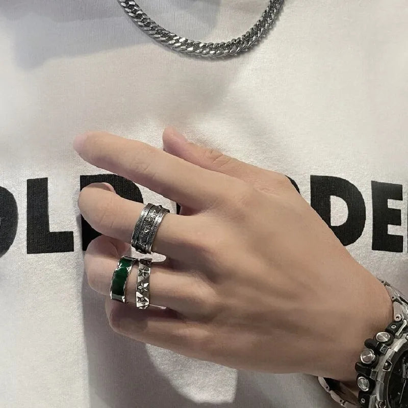 Carved Star Band Ring